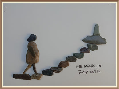 The Climb Within Pebble Art