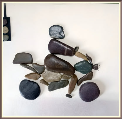 Ride the Moment Pebble Art
