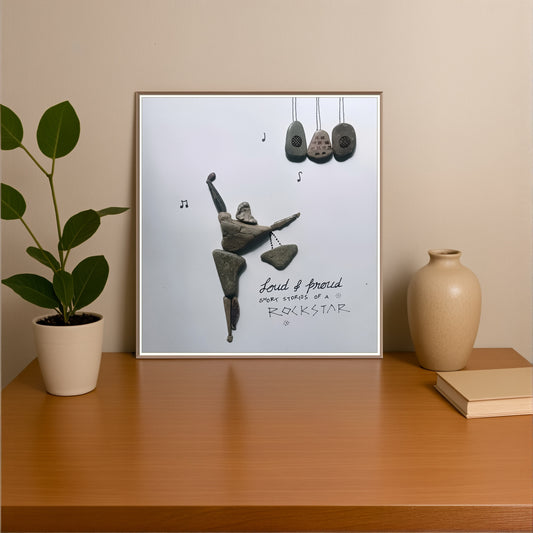 Strike a Chord Pebble Art