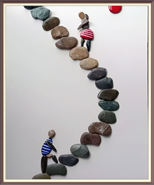 Rising Together Pebble Art