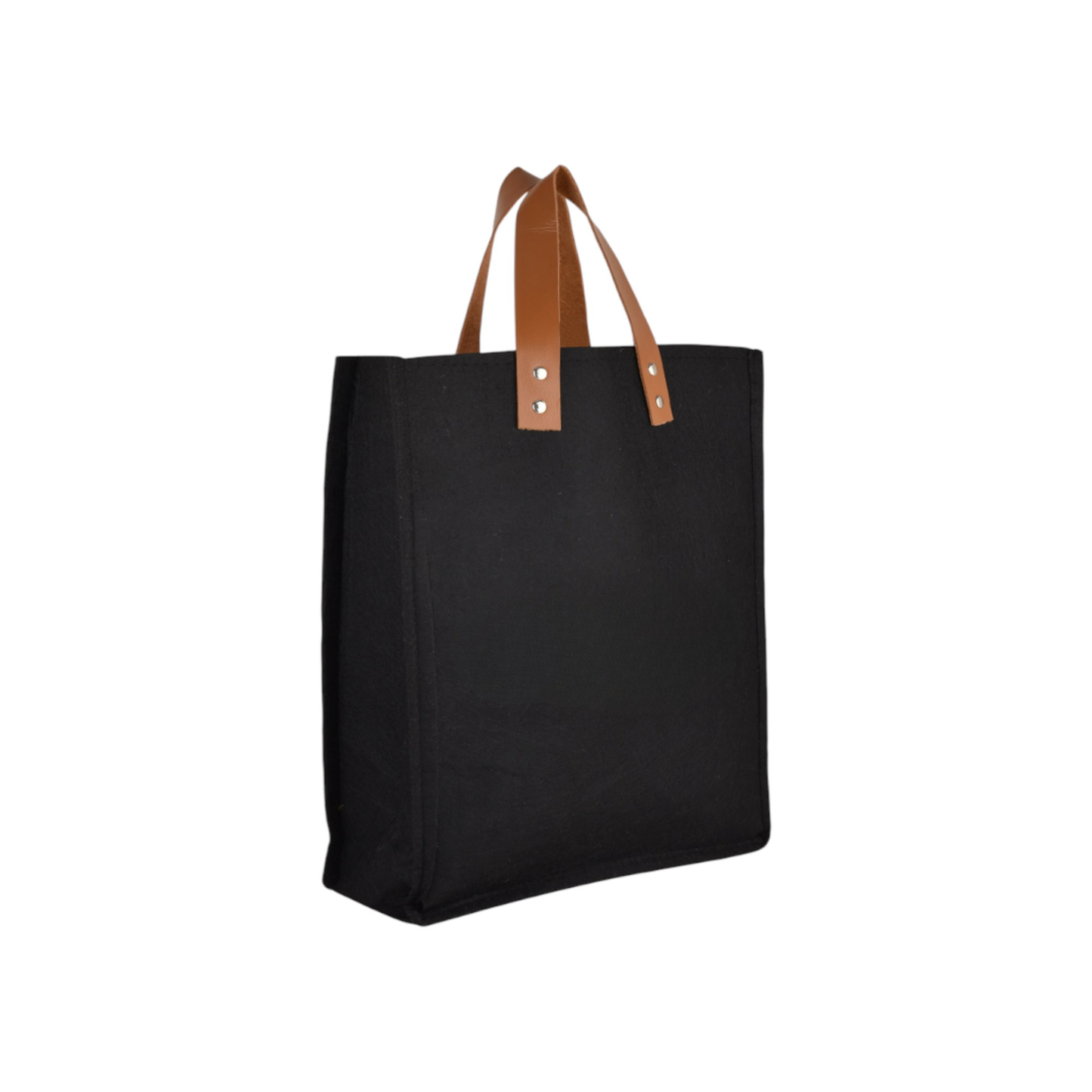 Canvas Bag with Leather Handles