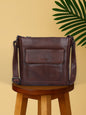 Versatile Brown Leather Sling Bag