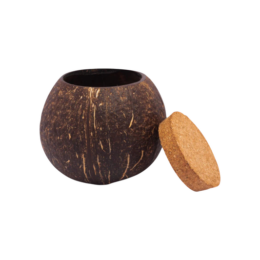 Coconut Shell Cork Lid Container