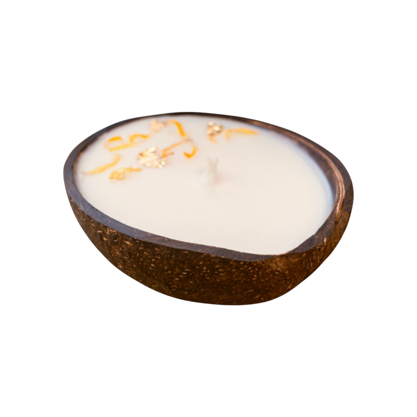 Coconut Shell Scented Marigold Candle