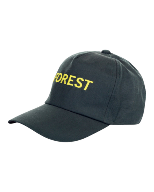 Black Gabardine Polyester Cap