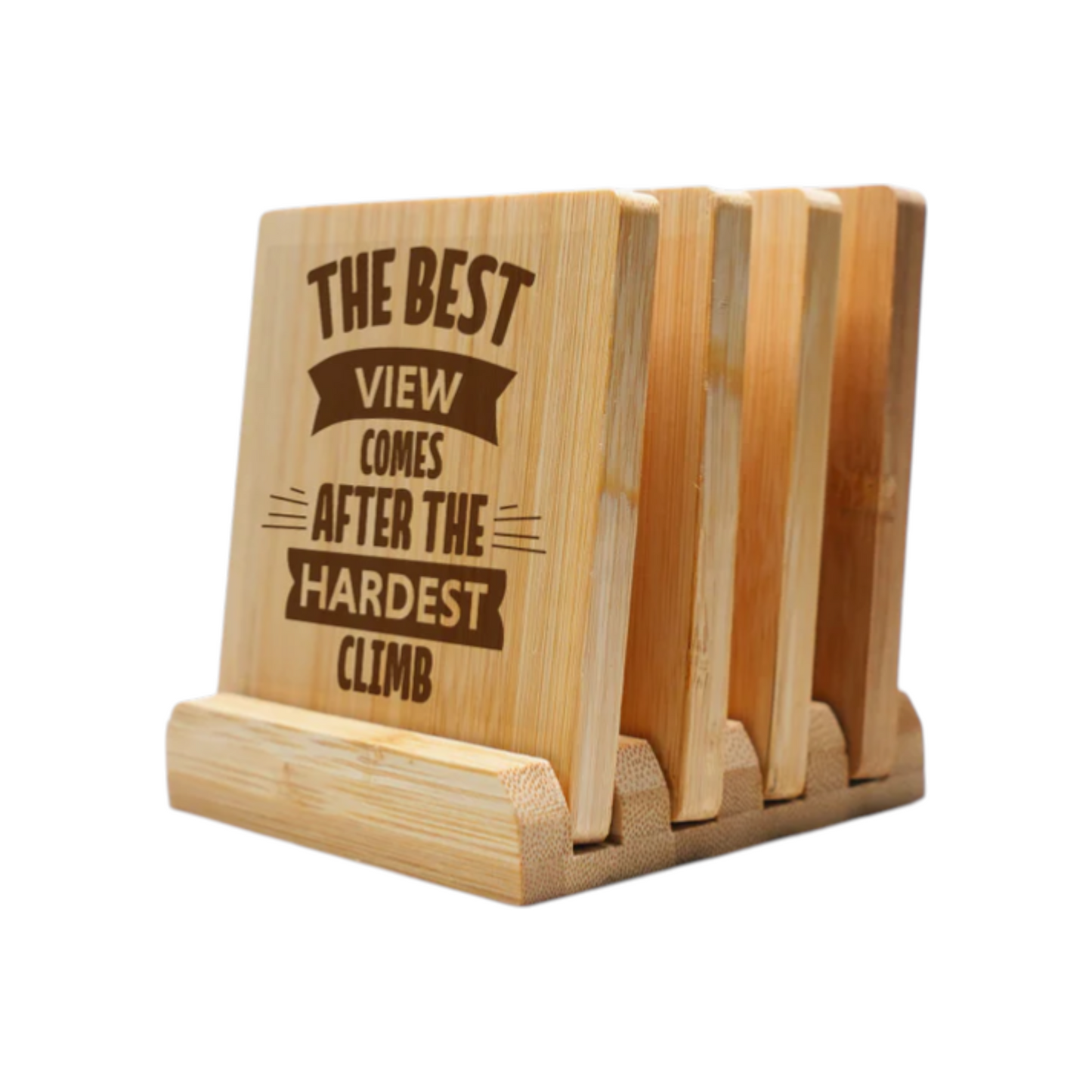 Square Wooden Coaster Set