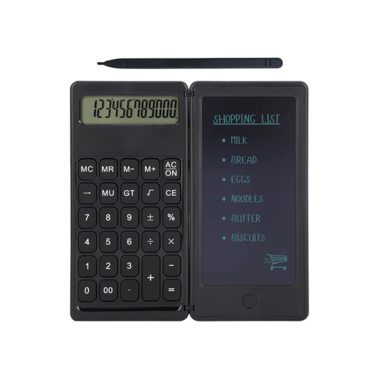 Foldable Calculator with Writing Pad