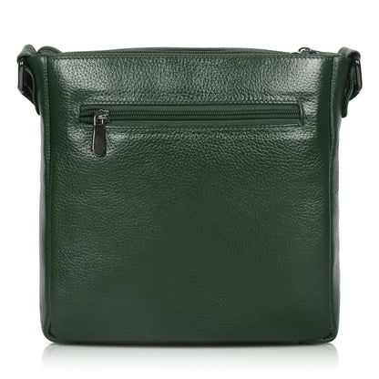 Refined Green Leather Sling Bag