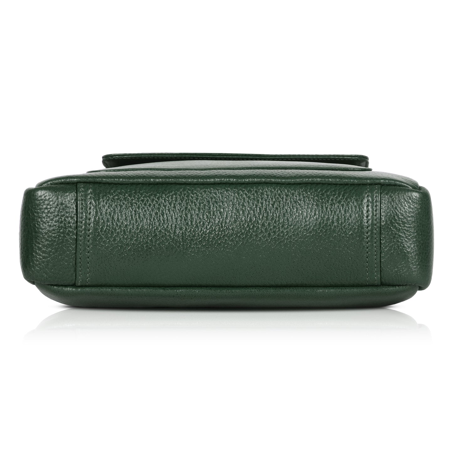 Refined Green Leather Sling Bag
