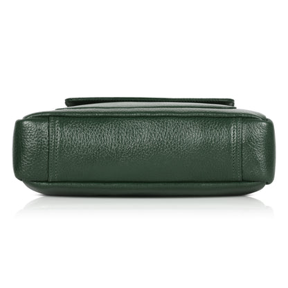 Refined Green Leather Sling Bag