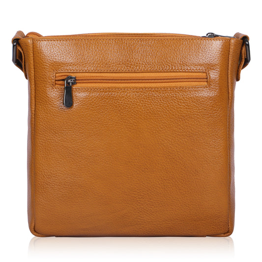 Essential Tan Leather Sling Bag