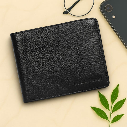 Bold Black Leather Wallet for Men