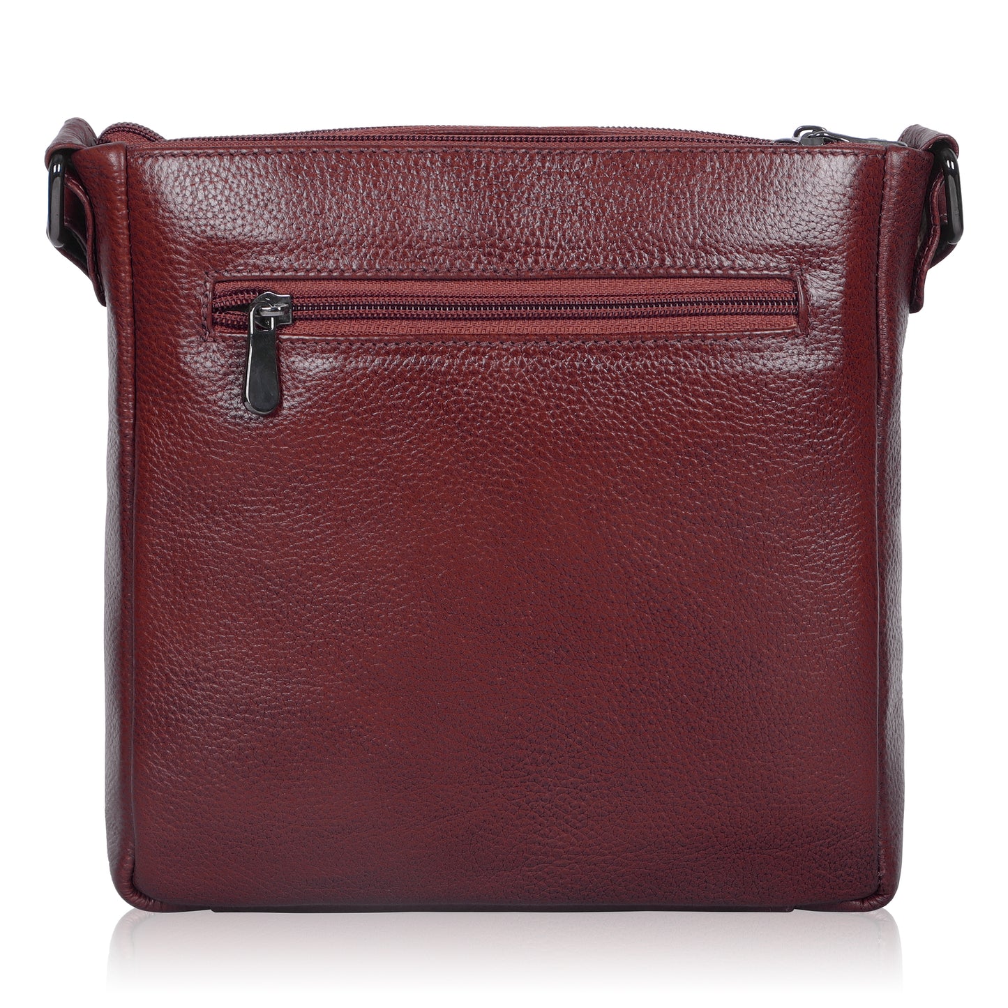 Premium Maroon Leather Sling Bag