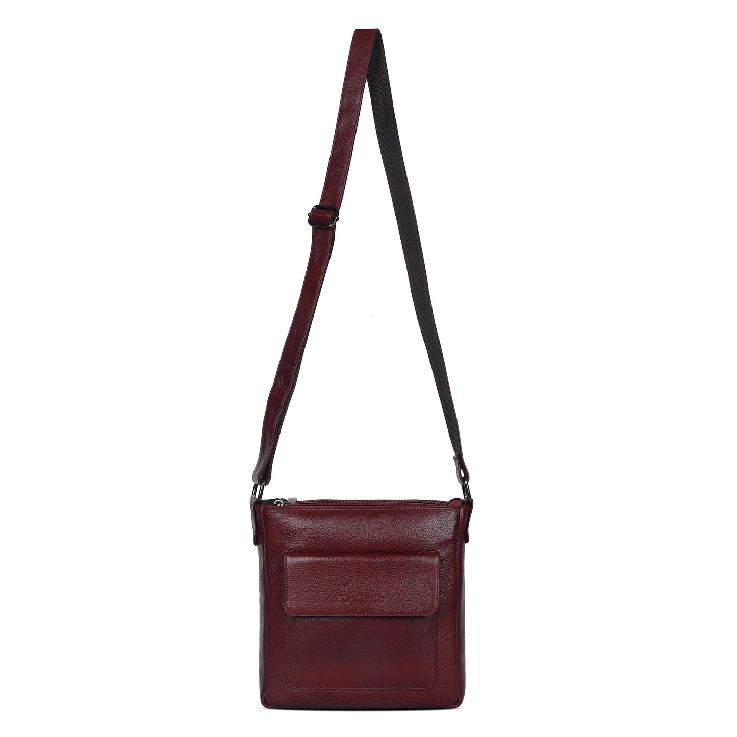 Premium Maroon Leather Sling Bag