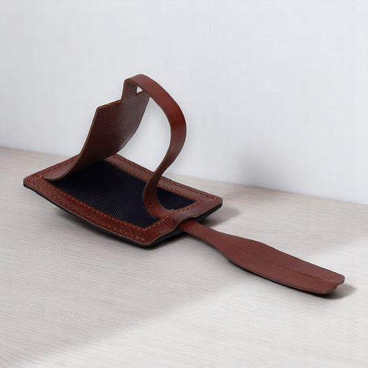 Canvas Leather Luggage Tag Holder