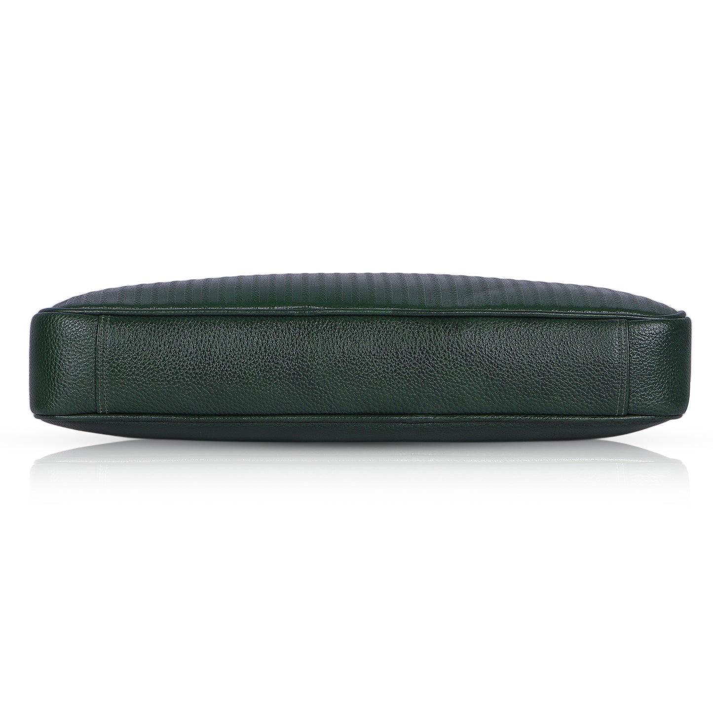 Vibrant Green Lining Leather Laptop Bag