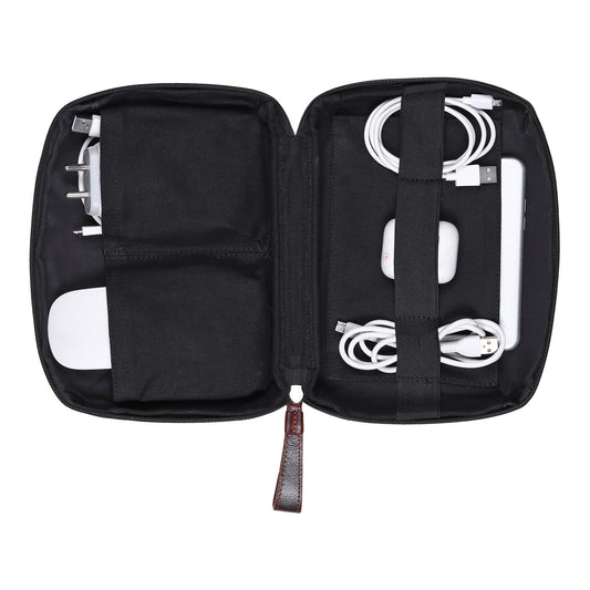 Multi-Utility Leather Gadget Organizer