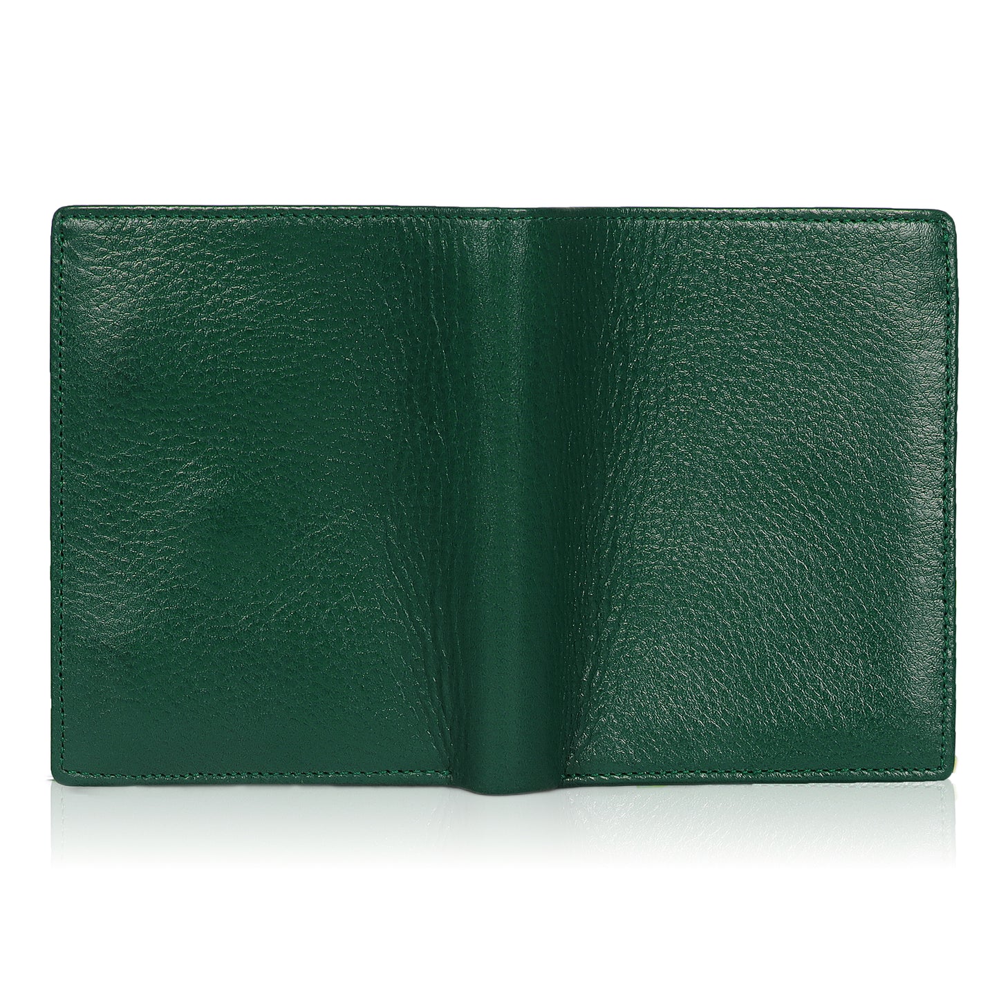 Stylish Green Vertical Leather Wallet