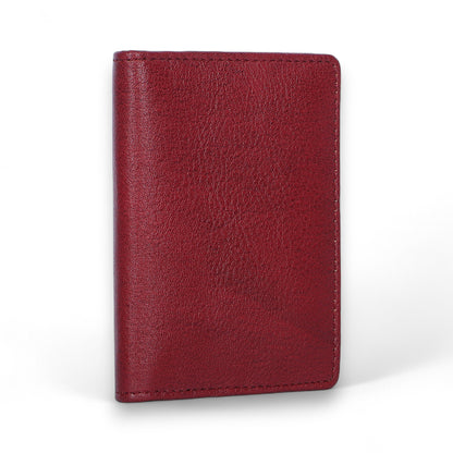 Statement Maroon Leather Card Holder