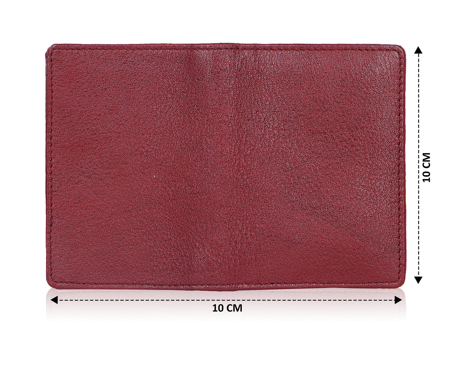 Statement Maroon Leather Card Holder