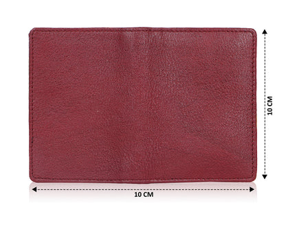 Statement Maroon Leather Card Holder