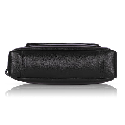 Urban Black Leather Sling Bag