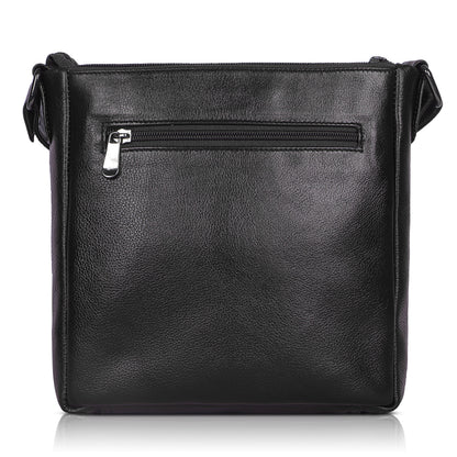Urban Black Leather Sling Bag