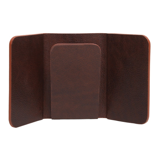 Sleek Leather Magnetic Currency Holder