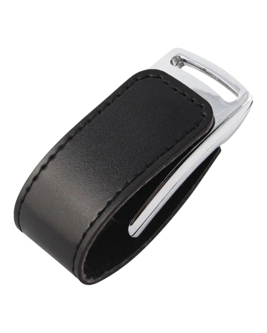 Leather Pen Drive - Curved With Magnetic Flap