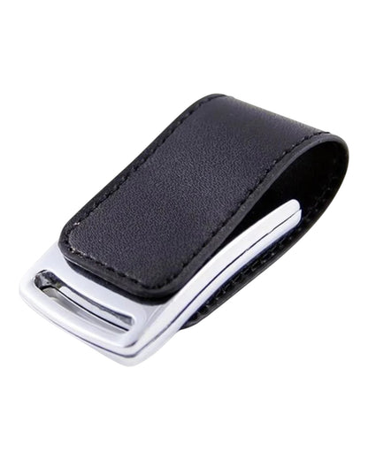 Leather Pen Drive - Curved With Magnetic Flap
