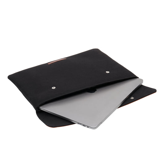 Canvas Vegan Leather Laptop Sleeve