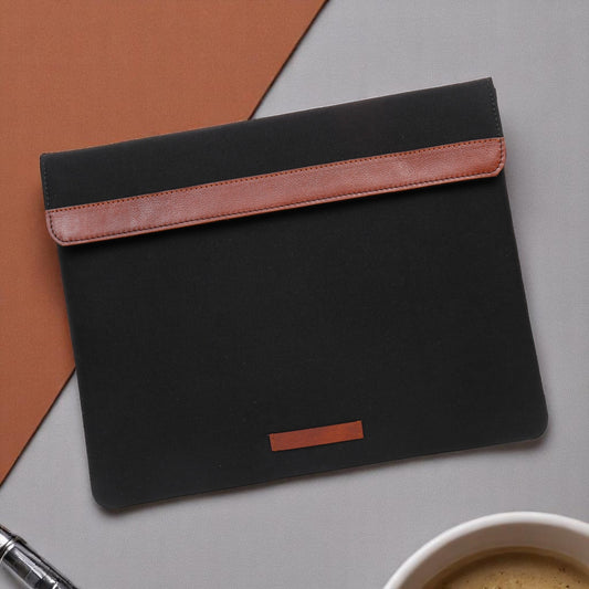 Canvas Vegan Leather Laptop Sleeve