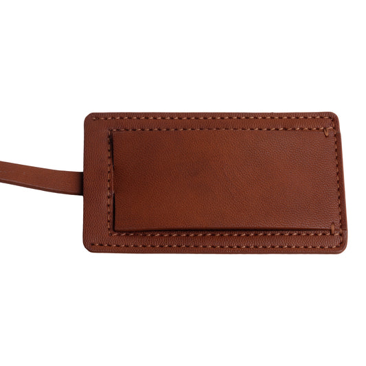 Elegant Leather Travel Tag Holder