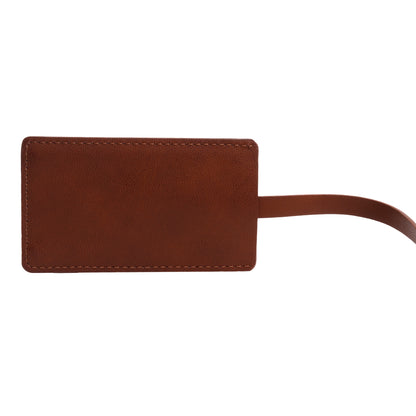Elegant Leather Travel Tag Holder
