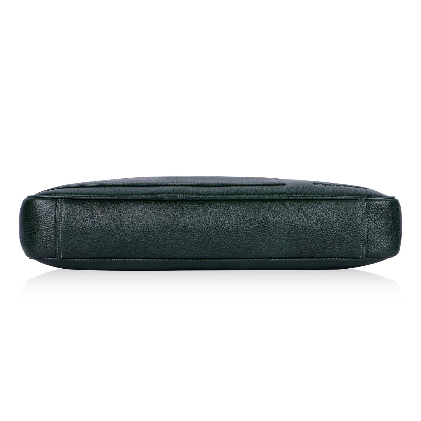 Assertive Green Loop Leather Laptop Bag
