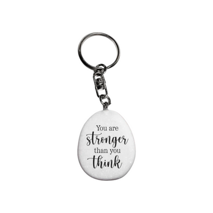Marble Keychain with Quote