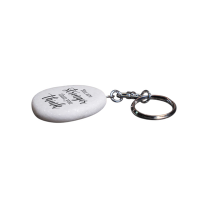 Marble Keychain with Quote