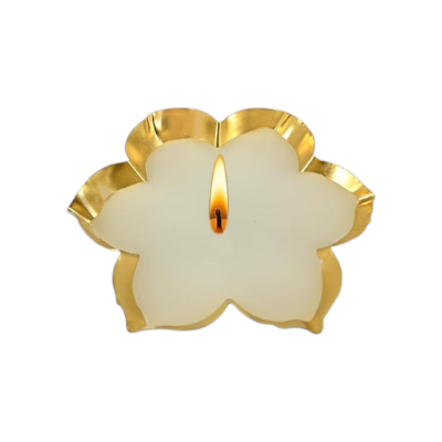 Metal Flower Shaped Candle