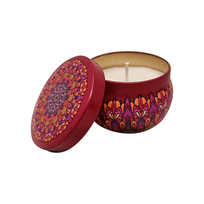 Moroccan Printed Tin Candle
