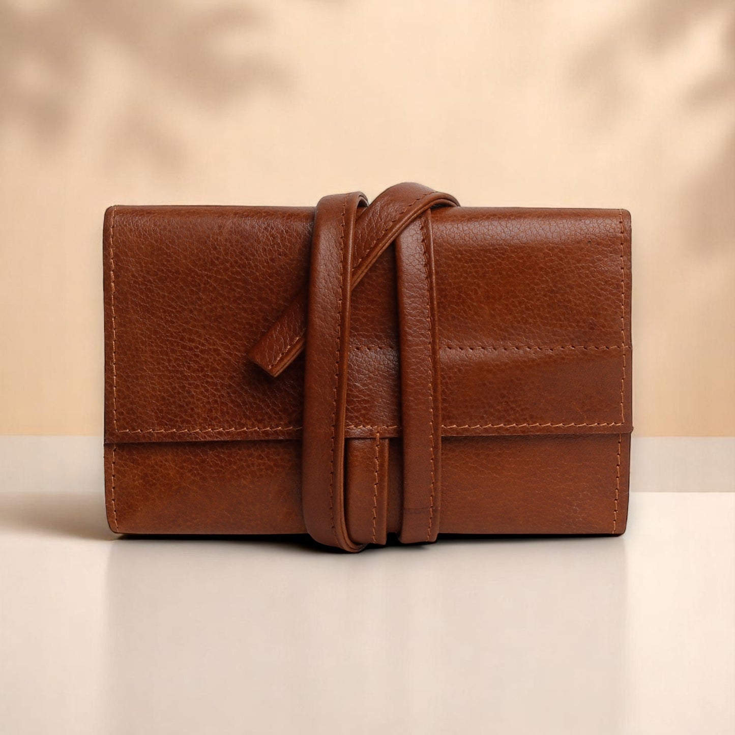 Elegant Leather Travel Essentials Pouch