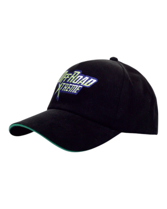 Black Polyester Cotton Cap