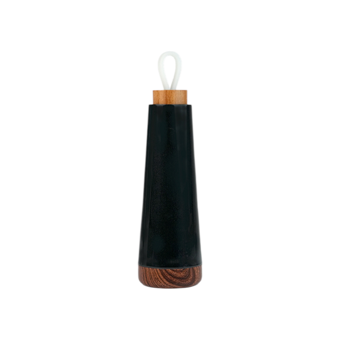 Stainless Steel Flask with Wooden Base