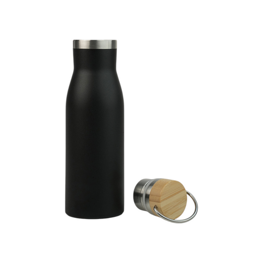 Stainless Steel Flask with Wooden Cap