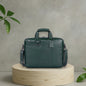 Assertive Green Loop Leather Laptop Bag