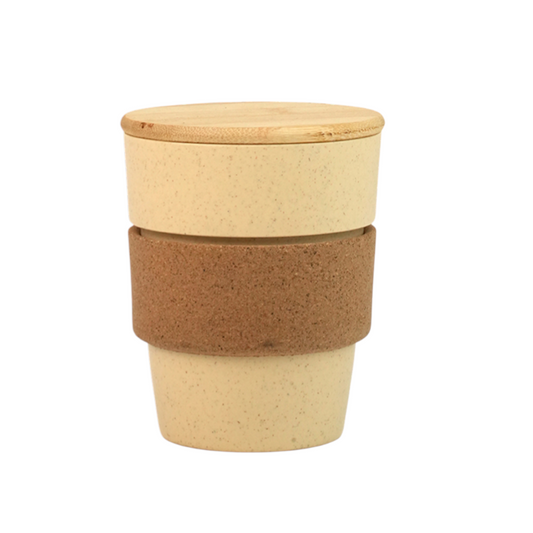 Wheat Fiber Mug with Bamboo Cap