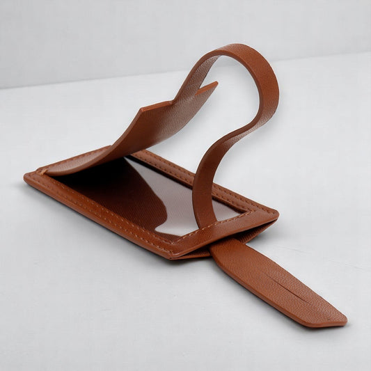 Elegant Leather Travel Tag Holder